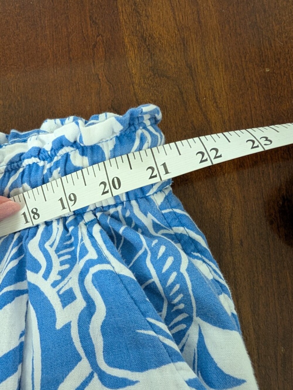 Old Navy Linen Blue And White Matching Set Barrel Leg Sizes M And L - Picture 11 of 11